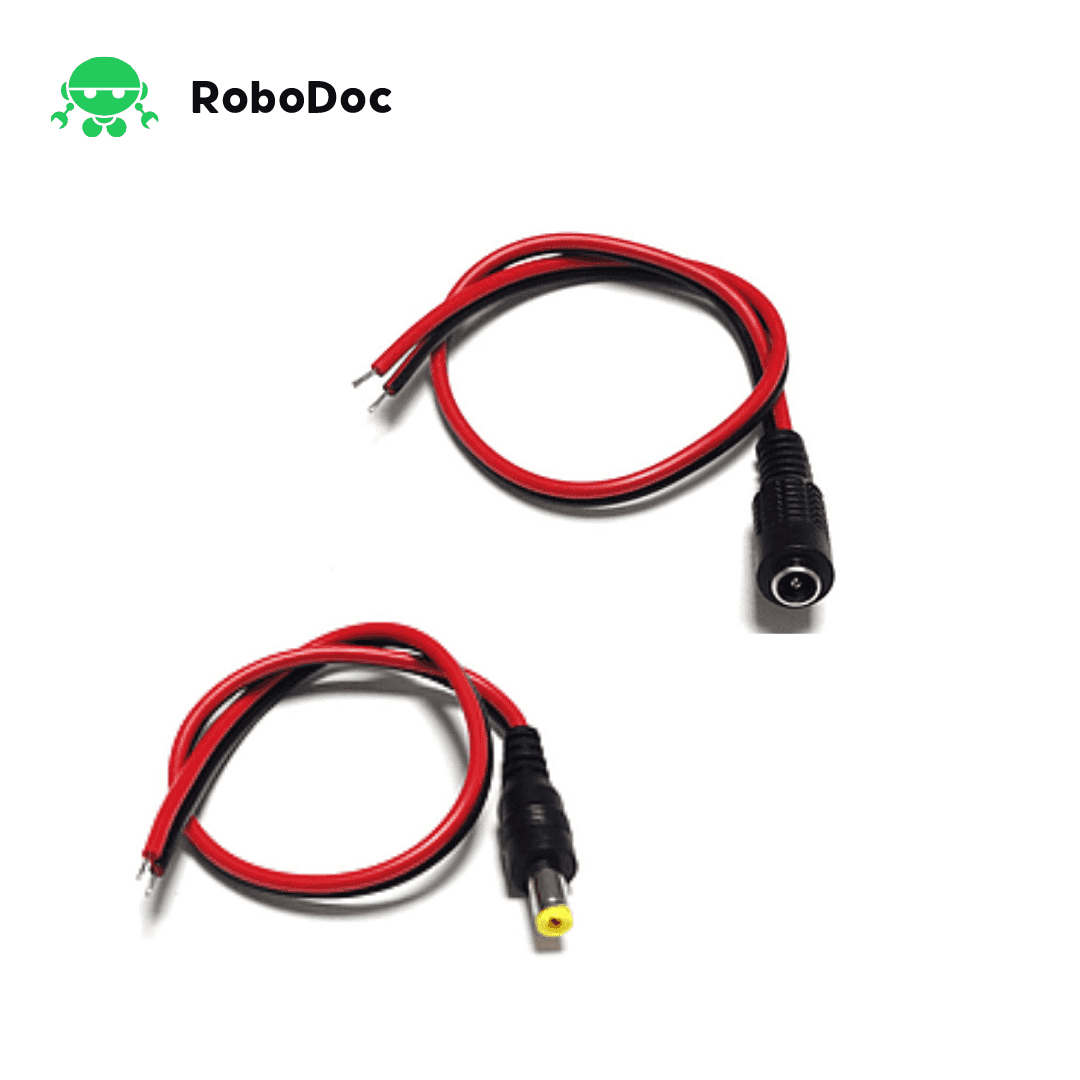 Male Female DC Connector 5.5mm Inner 1.7mm